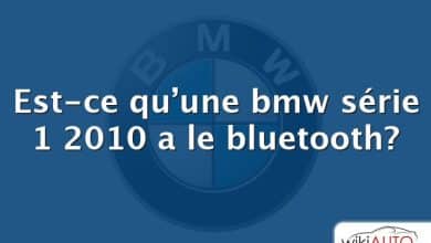 Est-ce qu’une bmw série 1 2010 a le bluetooth?