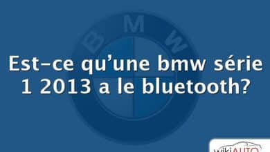 Est-ce qu’une bmw série 1 2013 a le bluetooth?