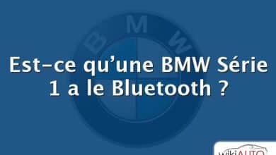 Est-ce qu’une bmw Série 1 a le Bluetooth ?