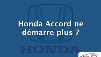 Honda Accord ne démarre plus ?