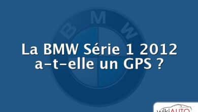 La bmw Série 1 2012 a-t-elle un GPS ?
