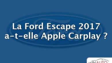 La Ford Escape 2017 a-t-elle Apple Carplay ?