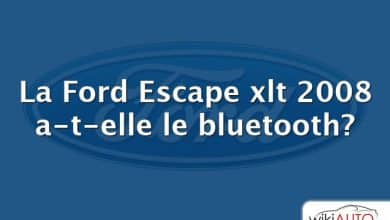 La Ford Escape xlt 2008 a-t-elle le bluetooth?