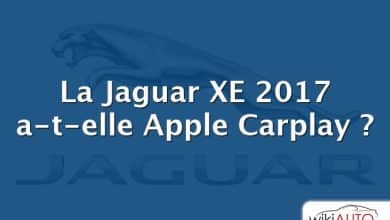 La Jaguar XE 2017 a-t-elle Apple Carplay ?