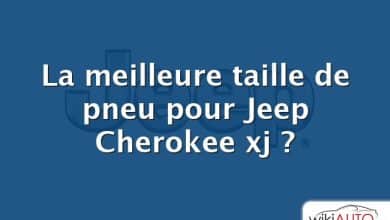 La meilleure taille de pneu pour Jeep Cherokee xj ?