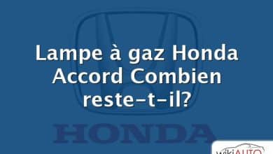 Lampe à gaz Honda Accord Combien reste-t-il?