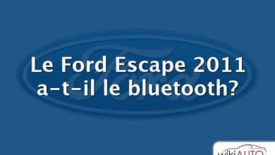 Le Ford Escape 2011 a-t-il le bluetooth?