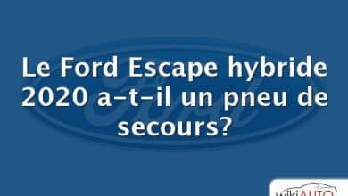 Le Ford Escape hybride 2020 a-t-il un pneu de secours?