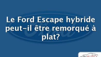 Le Ford Escape hybride peut-il être remorqué à plat?