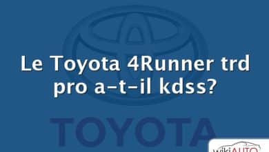 Le Toyota 4Runner trd pro a-t-il kdss?