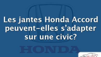 Les jantes Honda Accord peuvent-elles s’adapter sur une civic?