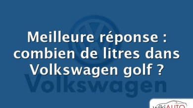Meilleure réponse : combien de litres dans Volkswagen golf ?