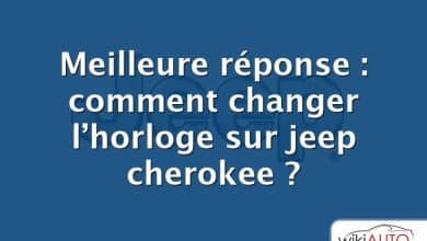 Meilleure réponse : comment changer l’horloge sur jeep cherokee ?