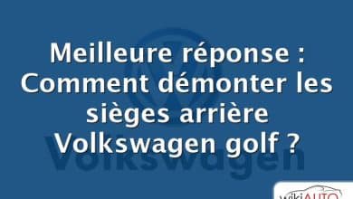 Meilleure réponse : Comment démonter les sièges arrière Volkswagen golf ?