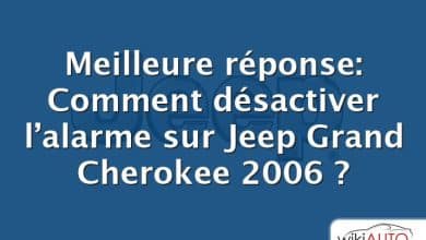 Meilleure réponse: Comment désactiver l’alarme sur Jeep Grand Cherokee 2006 ?