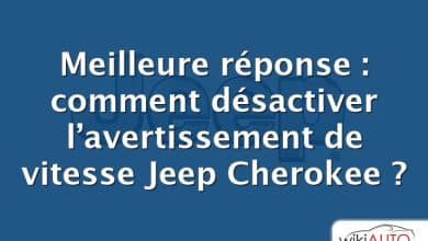 Meilleure réponse : comment désactiver l’avertissement de vitesse Jeep Cherokee ?