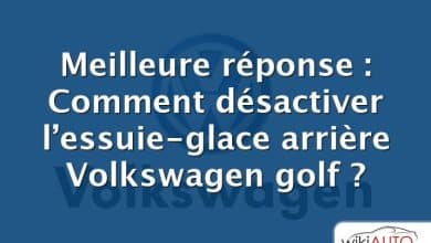 Meilleure réponse : Comment désactiver l’essuie-glace arrière Volkswagen golf ?