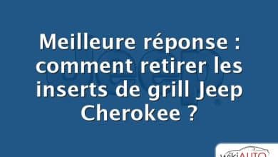 Meilleure réponse : comment retirer les inserts de grill Jeep Cherokee ?