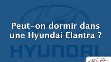 Peut-on dormir dans une Hyundai Elantra ?