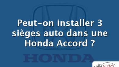 Peut-on installer 3 sièges auto dans une Honda Accord ?