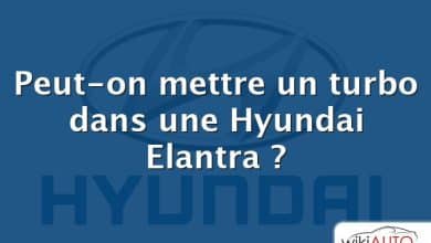 Peut-on mettre un turbo dans une Hyundai Elantra ?