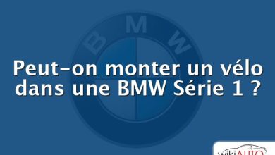 Peut-on monter un vélo dans une bmw Série 1 ?