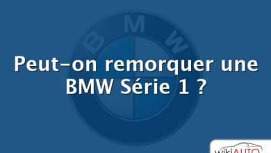 Peut-on remorquer une bmw Série 1 ?