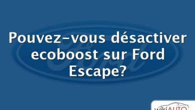 Pouvez-vous désactiver ecoboost sur Ford Escape?