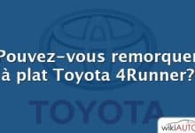 Pouvez-vous remorquer à plat Toyota 4Runner?