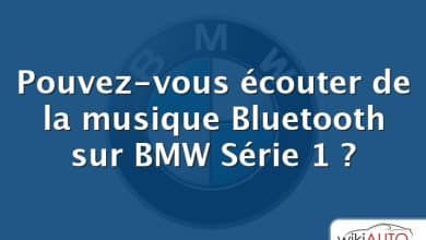 Pouvez-vous écouter de la musique Bluetooth sur bmw Série 1 ?