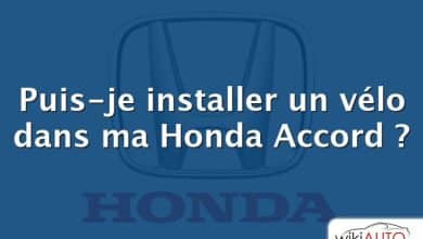 Puis-je installer un vélo dans ma Honda Accord ?