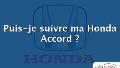 Puis-je suivre ma Honda Accord ?