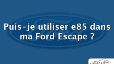 Puis-je utiliser e85 dans ma Ford Escape ?