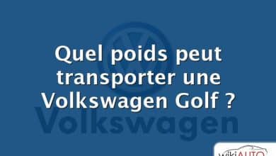 Quel poids peut transporter une Volkswagen Golf ?