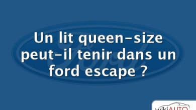 Un lit queen-size peut-il tenir dans un ford escape ?