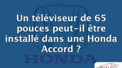 Un téléviseur de 65 pouces peut-il être installé dans une Honda Accord ?