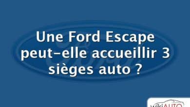 Une Ford Escape peut-elle accueillir 3 sièges auto ?
