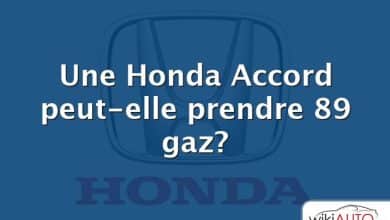Une Honda Accord peut-elle prendre 89 gaz?