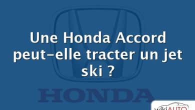 Une Honda Accord peut-elle tracter un jet ski ?