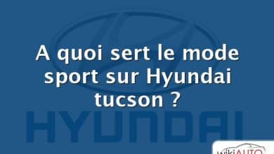 A quoi sert le mode sport sur Hyundai tucson ?