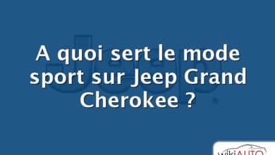 A quoi sert le mode sport sur Jeep Grand Cherokee ?