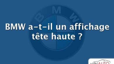 BMW a-t-il un affichage tête haute ?