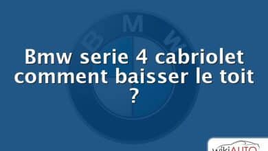 Bmw serie 4 cabriolet comment baisser le toit ?