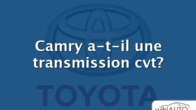 Camry a-t-il une transmission cvt?