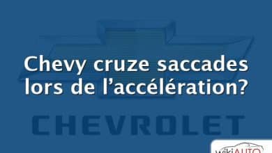 Chevy cruze saccades lors de l’accélération?