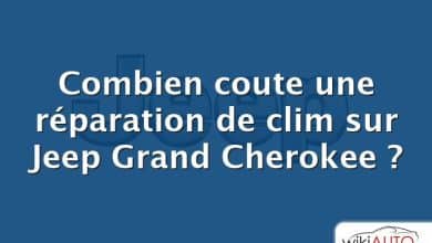 Combien coute une réparation de clim sur Jeep Grand Cherokee ?