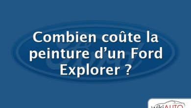 Combien coûte la peinture d’un Ford Explorer ?