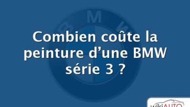 Combien coûte la peinture d’une BMW série 3 ?