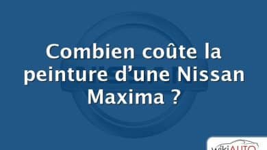 Combien coûte la peinture d’une Nissan Maxima ?