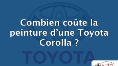 Combien coûte la peinture d’une Toyota Corolla ?